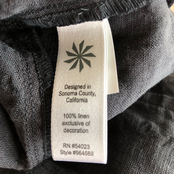 Athleta Daydream Flint Skirt Gray 100% Linen Semi Fitted Casual Flair SZ 10 - Picture 8 of 10